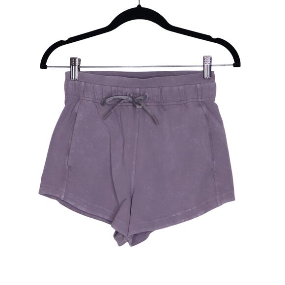 LULULEMON Inner Glow Short 3" Washed Half Moon High Rise Sweatshorts Women's 2 - Picture 1 of 10